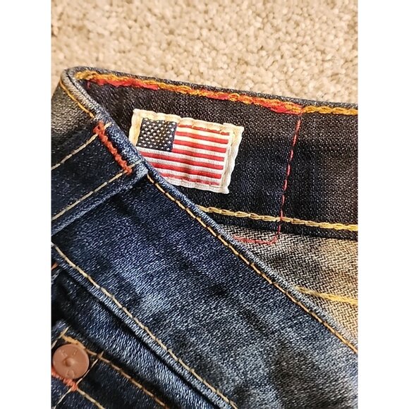 VTG True Religion Joey Women Jeans Bootcut Flare Flap Pocket  Sz 27 Made USA - Picture 8 of 16